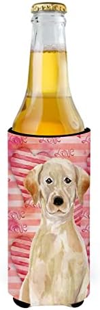 Caroline's Treasures BB9471TBC Sarı Labrador Aşk Uzun Boy Hugger, Can Soğutucu Kol Hugger Makinede Yıkanabilir İçecek