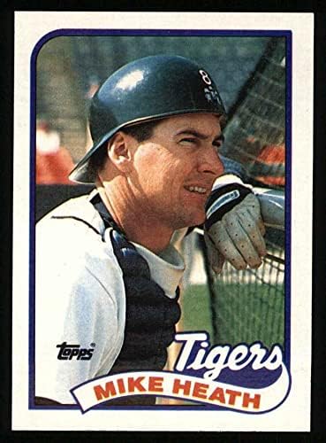 1989 Topps 743 Mike Heath Detroit Kaplanları (Beyzbol Kartı) NM / MT Kaplanları