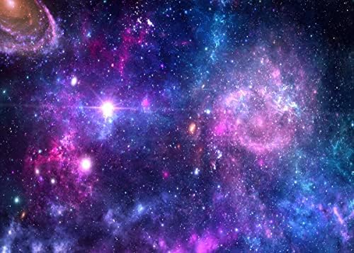 BUTFOBCA 7x5ft Dış Uzay Zemin, Yıldızlı Galaxy fotoğraf arka fonu, Gezegen Tema Arka Plan için Erkek Kız Doğum Günü