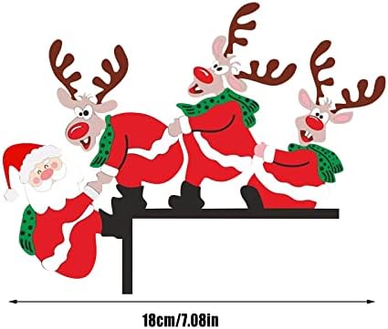1 PC Santa Clau Noel Kapı Köşe Dekorasyon DIY Dikiş Reklamlar Ev Dekor Evler Dekor Komik Benim Kapı Köşe Korku Filmi