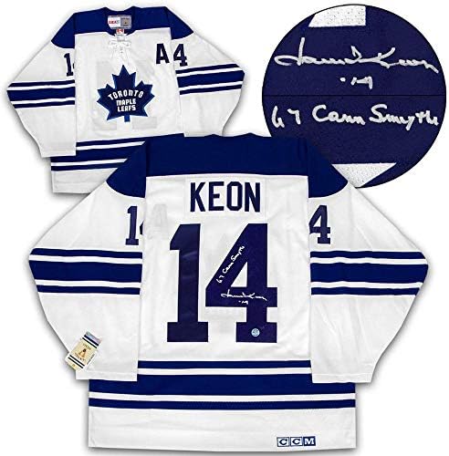 Dave Keon Toronto Maple Leafs İmzalı 1967 Conn Smythe Vintage CCM Forması-İmzalı NHL Formaları