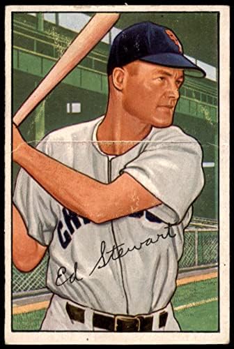 1952 Okçu 185 Ed Stewart Chicago White Sox (Beyzbol Kartı) ADİL Beyaz Sox