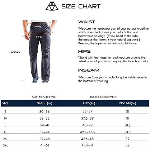 Haimont erkek Hafif Yürüyüş streç pantolon, Açık Hızlı Kuru naylon pantolon Fermuarlı Cepler, UPF50 ve Suya Dayanıklı