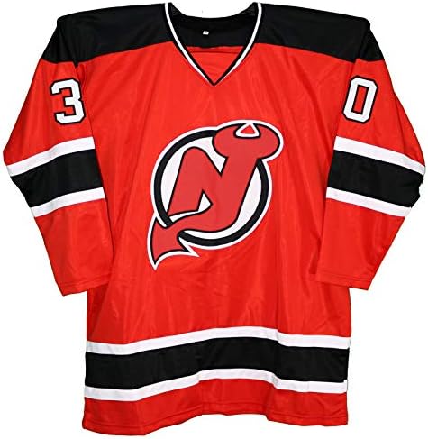 Martin Brodeur New Jersey Devils İmzalı İmzalı Kırmızı 30 Özel Forma PAAS COA