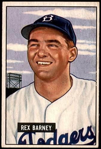 1951 Okçu 153 Rex Barney Brooklyn Dodgers (Beyzbol Kartı) ESKİ Dodgers