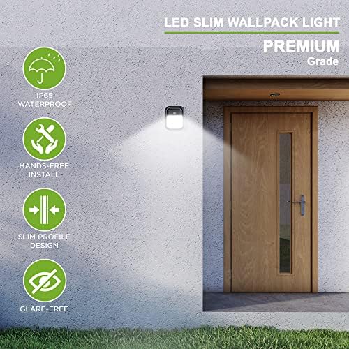 TİERONE Modern LED duvar paketi ışık Güvenlik ışığı Alacakaranlıktan Şafağa Fotoselli Veranda, Sundurma, Koridor için