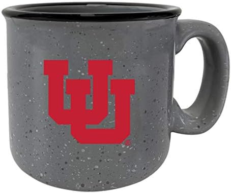 R ve R İthalatı Utah Utes 2-Pack Benekli Seramik Camper Kahve Kupa (Gri) 16 oz