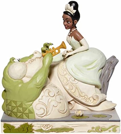 Enesco Disney Gelenekleri Jim Shore Beyaz Ormanlık Prenses ve Kurbağa Tiana Louie Heykelcik, 7,5 İnç, Çok Renkli