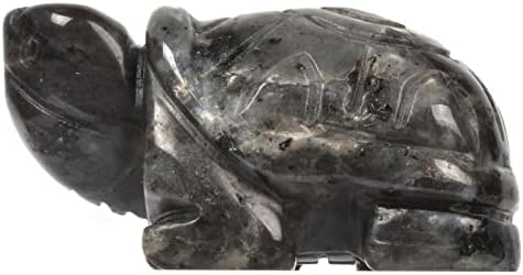 Justınstones Dalmaçyalı Jasper Şifa Kristal Koruyucu Kaplumbağa Kaplumbağa Cep Taş Figürler Oyma Taş El Sanatları
