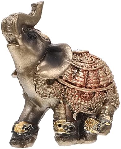 HANABASS Küçük fil heykelcikleri Fil Buda Statüsü Ganesha Heykelleri Reçine Fil Gövde Heykelcik Fil Buda Heykeli Şanslı
