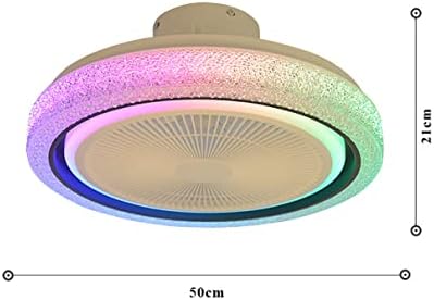 Lambalı FEHUN Tavan Vantilatörleri, Işıklı ve Uzaktan Kumandalı Akıllı RGB Tavan Vantilatörü Sessiz Motor Uygulama