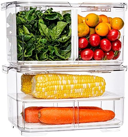 SANNO Buzdolabı Gıda Saklama Kabı Saklama Kapları, Kapaklı ve Havalandırmalı Koruyucu Üretin, Sebze Meyve Saklama